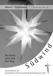 9. Dezember 2008 - Evangelische Kirchengemeinde ...