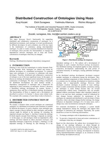 Distributed Construction of Ontologies Using Hozo - CiteSeerX