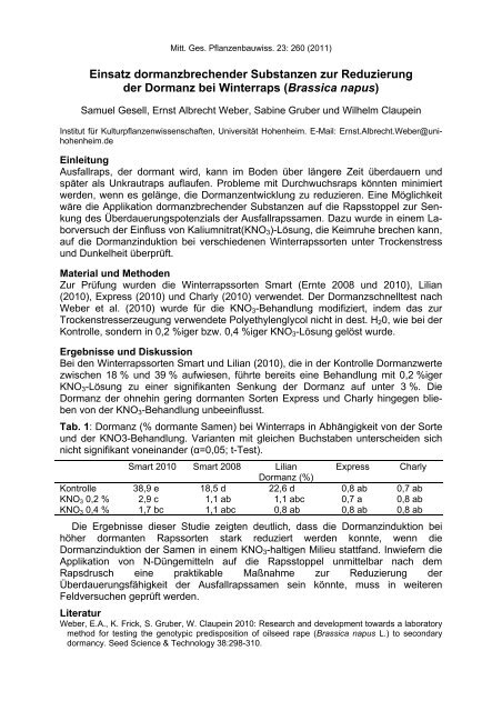 Mitteilungen der Gesellschaft für Pflanzenbauwissenschaften Band 23