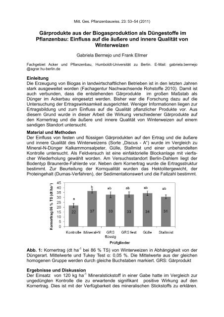 Mitteilungen der Gesellschaft für Pflanzenbauwissenschaften Band 23