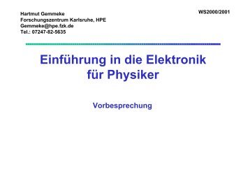 Einführung in die Elektronik für Physiker - FZK