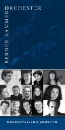Programm Saison 2009/10 (PDF) - Berner Kammerorchester