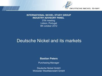Kein Folientitel - International Nickel Study Group