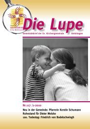 Die Lupe 01/2011 -  Evangelische Kirchengemeinde Steinhagen