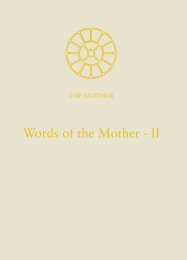 Words of the Mother - II