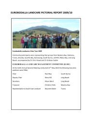 eurobodalla landcare pictorial report 2009/10 - Southern Rivers ...