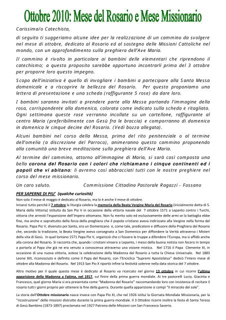 Ottobre missionario con Maria.pdf - Diocesi di Fossano