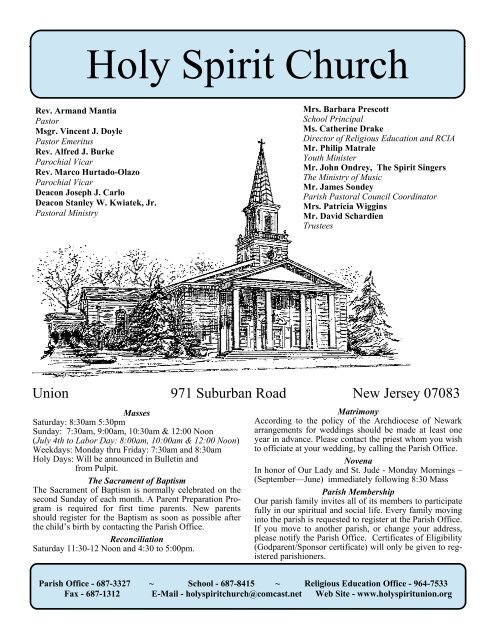 Fifteenth Sunday in Ordinary Time - Holy Spirit Church