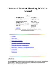 Structural Equation Modelling in Market Research