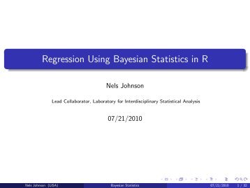 Regression Using Bayesian Statistics in R - LISA