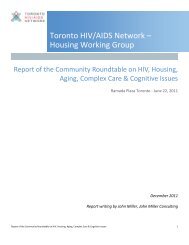 Toronto HIV/AIDS Network â Housing Working Group - Fife House