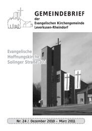 axel wedemeyer - Evangelische Gemeinde Rheindorf