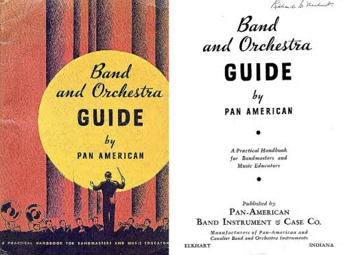 Pan American Band and Orchestra Guide, 1935 - Horn-u-copia