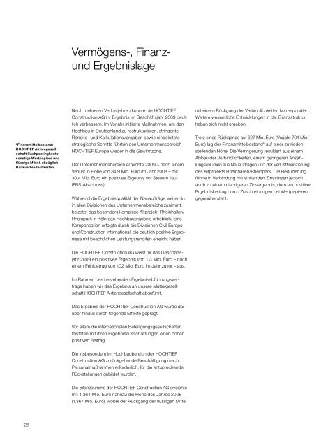 Geschäftsbericht 2009 - HOCHTIEF Solutions AG