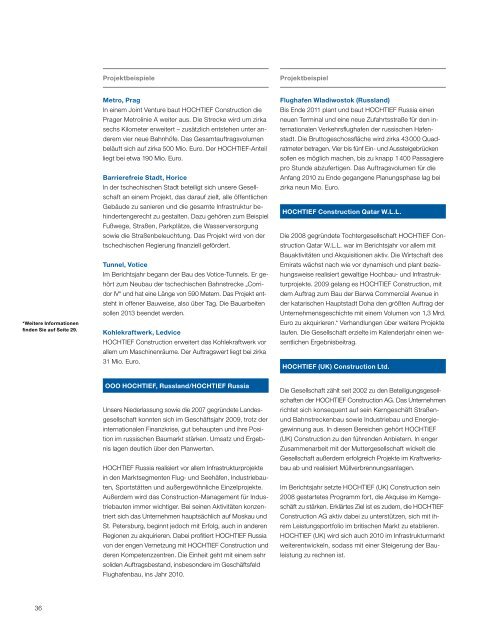 Geschäftsbericht 2009 - HOCHTIEF Solutions AG
