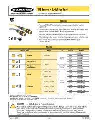 S18 Sensors Ã¢Â€Â“ dc-Voltage Series - Banner Engineering