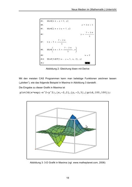 Neue Medien im Mathematikunterricht am Beispiel ... - idmthemen