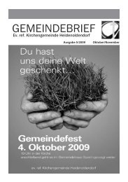 GEMEINDEBRIEF - Kirchengemeinde/CVJM Heidenoldendorf