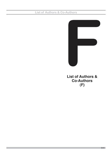 List of Authors & Co-Authors