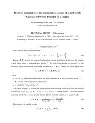Recursive computation of the normalization constant of a ... - Enseeiht