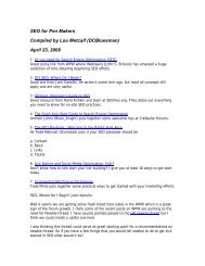 SEO for Pen Makers Compiled by Lou Metcalf - International ...