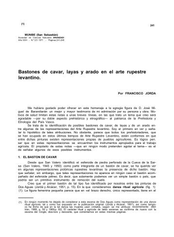 Bastones de cavar, layas y arado en el arte rupestre levantino.