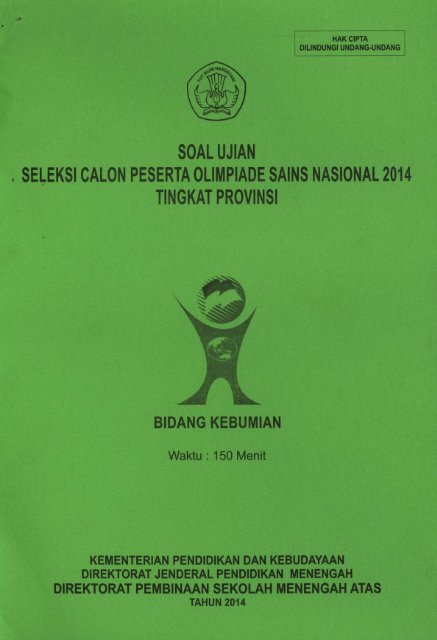 Soal OSP Geosains 2014