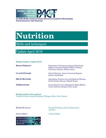 Nutrition Updated April 2010.pdf - PACT - ESICM