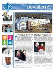 2009 Spring/Summer MVH Newsletter - Martha's Vineyard Hospital