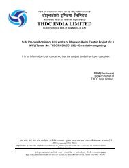 Tenders Cancelled - THDC India LTD