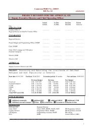 PROFORMA FOR PROJECT REVISION SUBMISSION - WFP