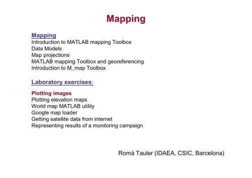 Mapping