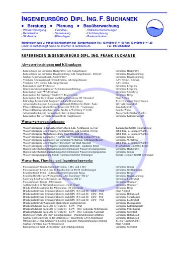 INGENIEURBÃœRO DIPL. ING. F. SUCHANEK - ib-suchanek.de