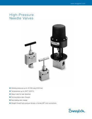 High-Pressure Needle Valves (MS-02-160;rev_3;en-US) - Swagelok