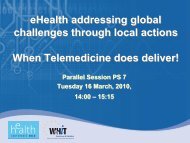 eHealth addressing global challenges through ... - World of Health IT