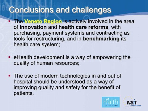 eHealth addressing global challenges through ... - World of Health IT