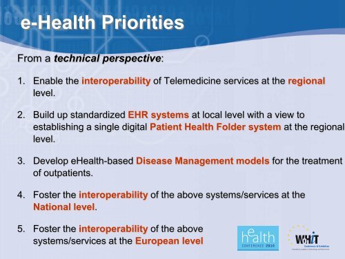 eHealth addressing global challenges through ... - World of Health IT