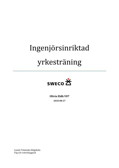 IngenjÃ¶rsinriktad yrkestrning - Konstruktionsteknik - Lunds Tekniska ...