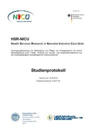 Studienprotokoll - HSR-NICU