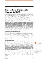 Erneuerbare Energien als Chance für KMU - IEU AG