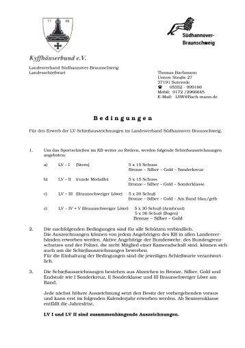 PDF-Datei - KyffhÃ¤userbund Landesverband SÃ¼dhannover ...