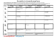 Sonderstundenplan (Vertretungsplan) - Inselschule Borkum