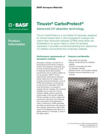 TinuvinÂ® CarboProtectÂ® - Aerospace Materials from BASF