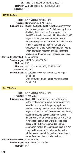 Klinik für Hämatologie Institut für Klinische Chemie