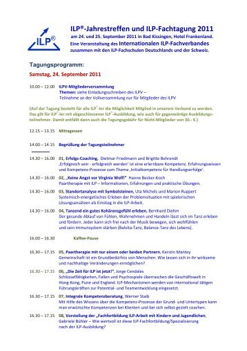 ILP®-Jahrestreffen und ILP-Fachtagung 2011 - ILPV
