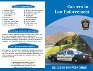 Police Recruitment Brochure - Village of Downers Grove