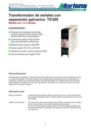 TS500-00- Prospekt - Martens Elektronik GmbH