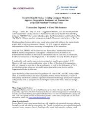 Security Benefit Press Release - Guggenheim Partners