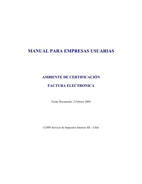 MANUAL PARA EMPRESAS USUARIAS - Servicio de Impuestos ...