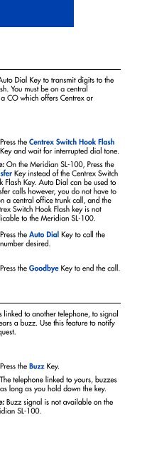 Meridian Digital Telephones M3901, M3902, M3903 ... - BT Business